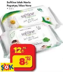 SOFTLİNE ISLAK HAVLU PAPATYA/ALOE VERA • 56’LI